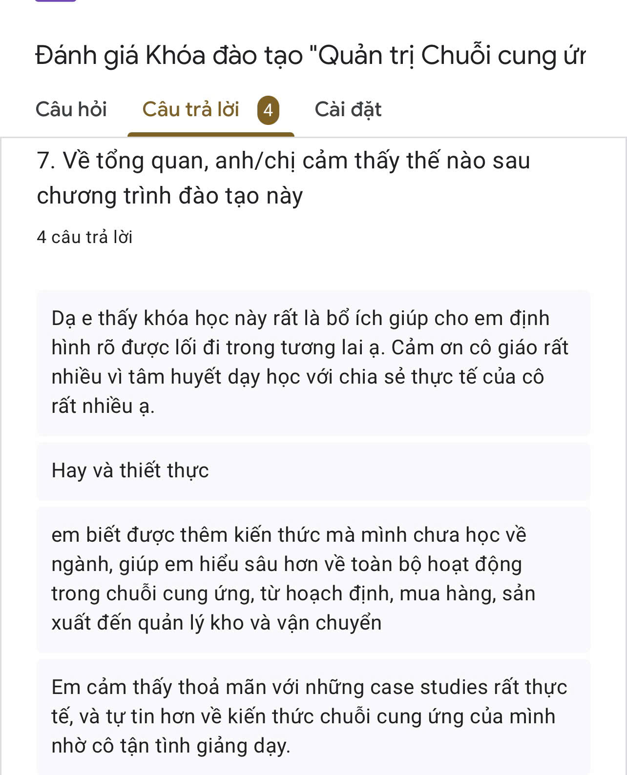 Đánh giá khoá Quản trị CƯU 17 21102025